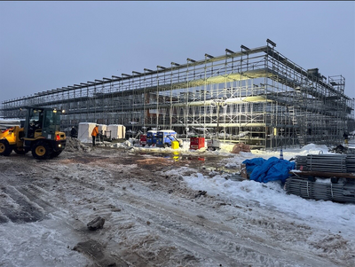 外部足場組立状況