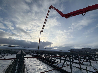 打設状況　全景